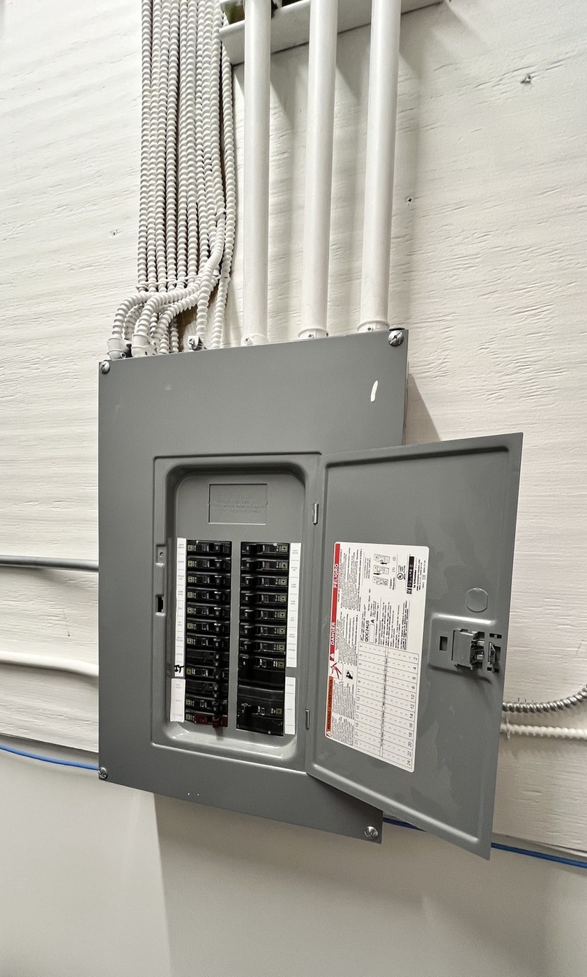Organized electrical panel installation